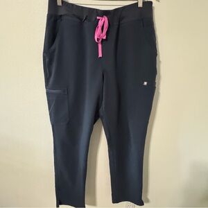 Figs High Waisted Yola Skinny Scrub Pants Blue Gray W22SW2013 X-Large